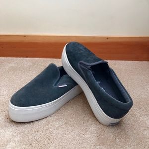 Grey Superga Platform Slip-on Sneakers